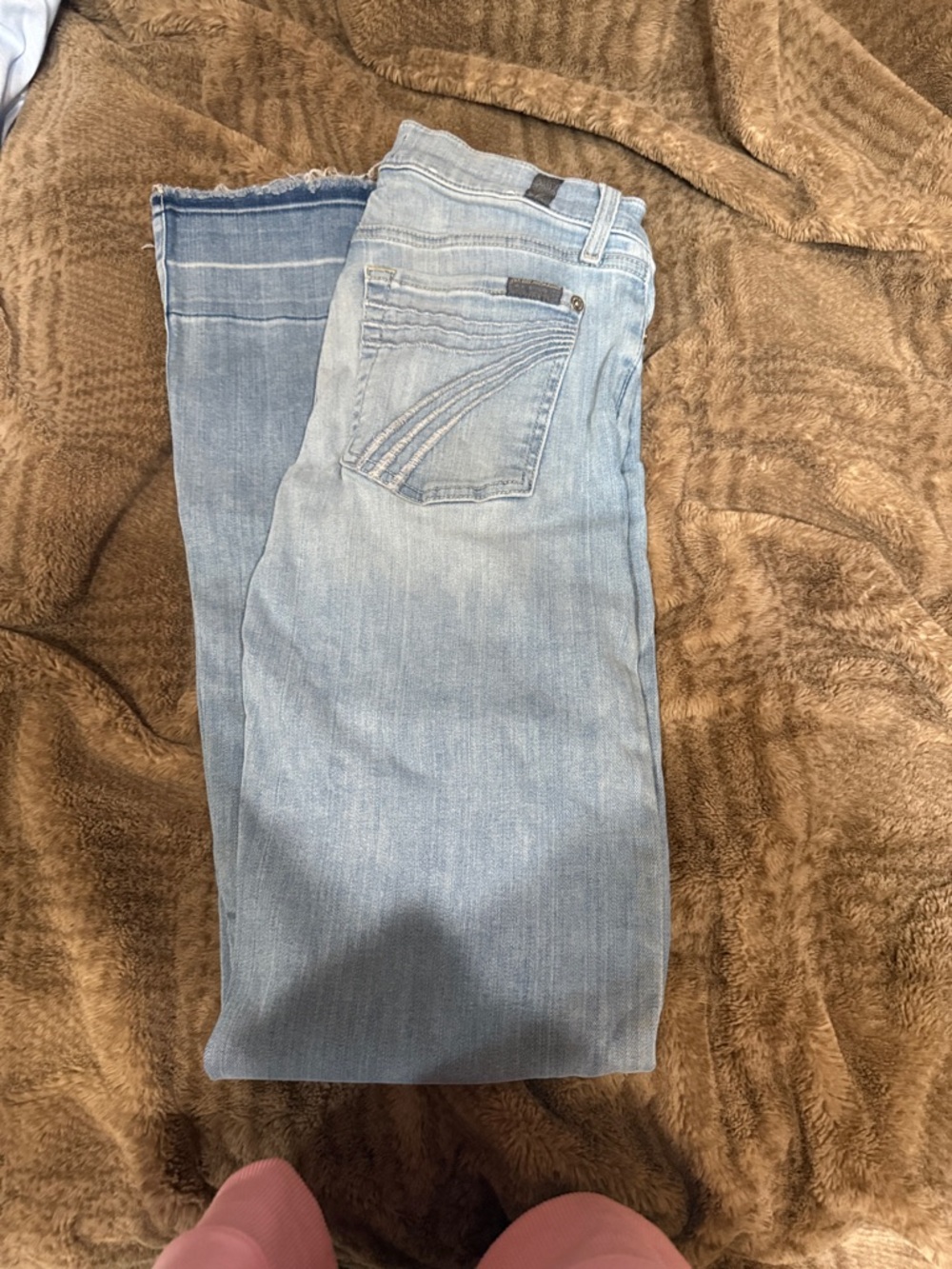 7 For All Mankind Light Blue Bootcut Jeans